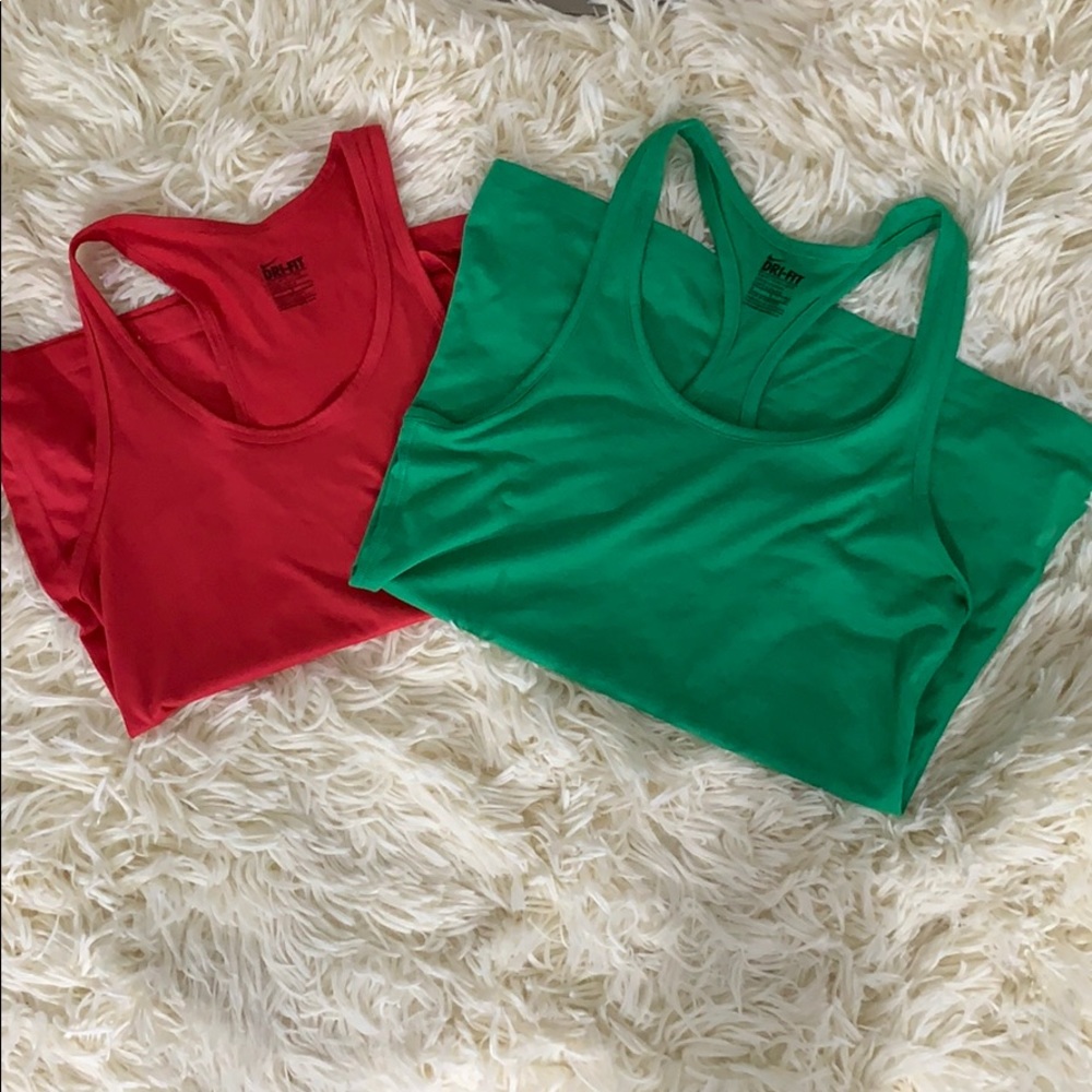 NIKE racer back dri fit tank tops